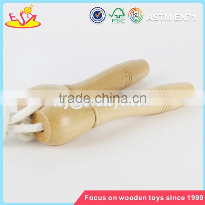 wholesale new kids toys wooden handle skipping jump rope primary color children wooden jump rope W01A292