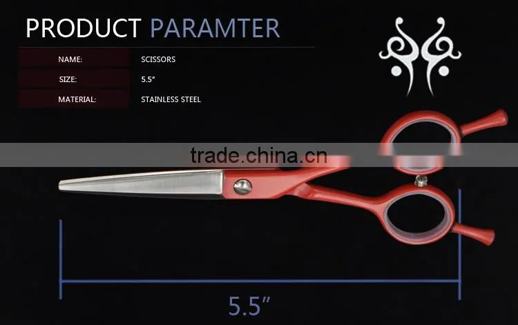Various colors and handle paint scissors for hairdressing hair scissors