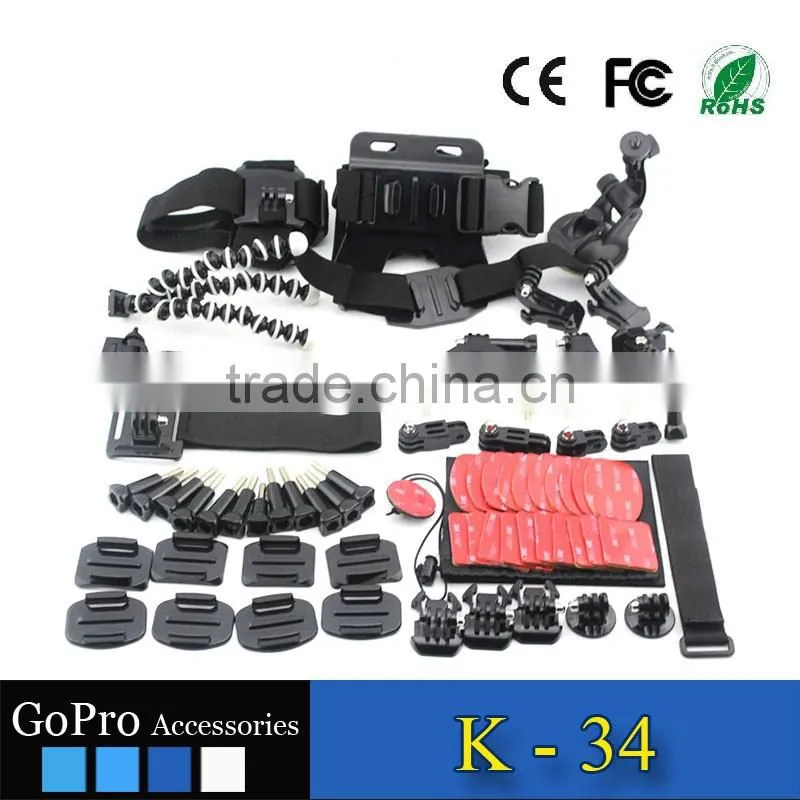 2016 best seller 65 in 1 products kit used for gopros heros 4 accessories kit mount