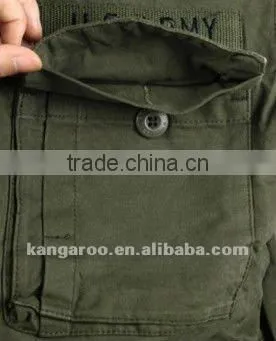 army 100% cotton jacket with rib at neck sleeve and bottom