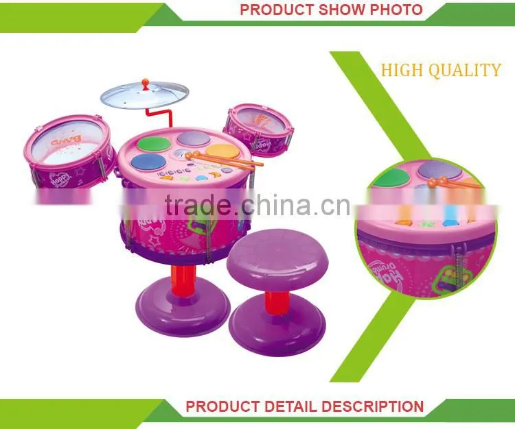 Best selling musical instrument plastic kids electronic drum set