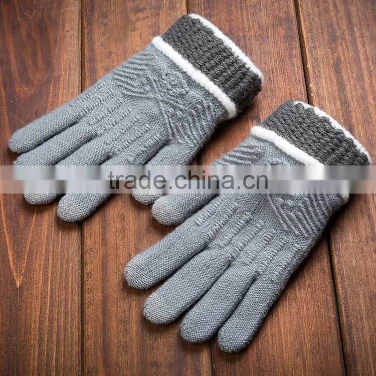 hight quality newgift touch screen glove Customized Knitted Winter Touch Screen Glove