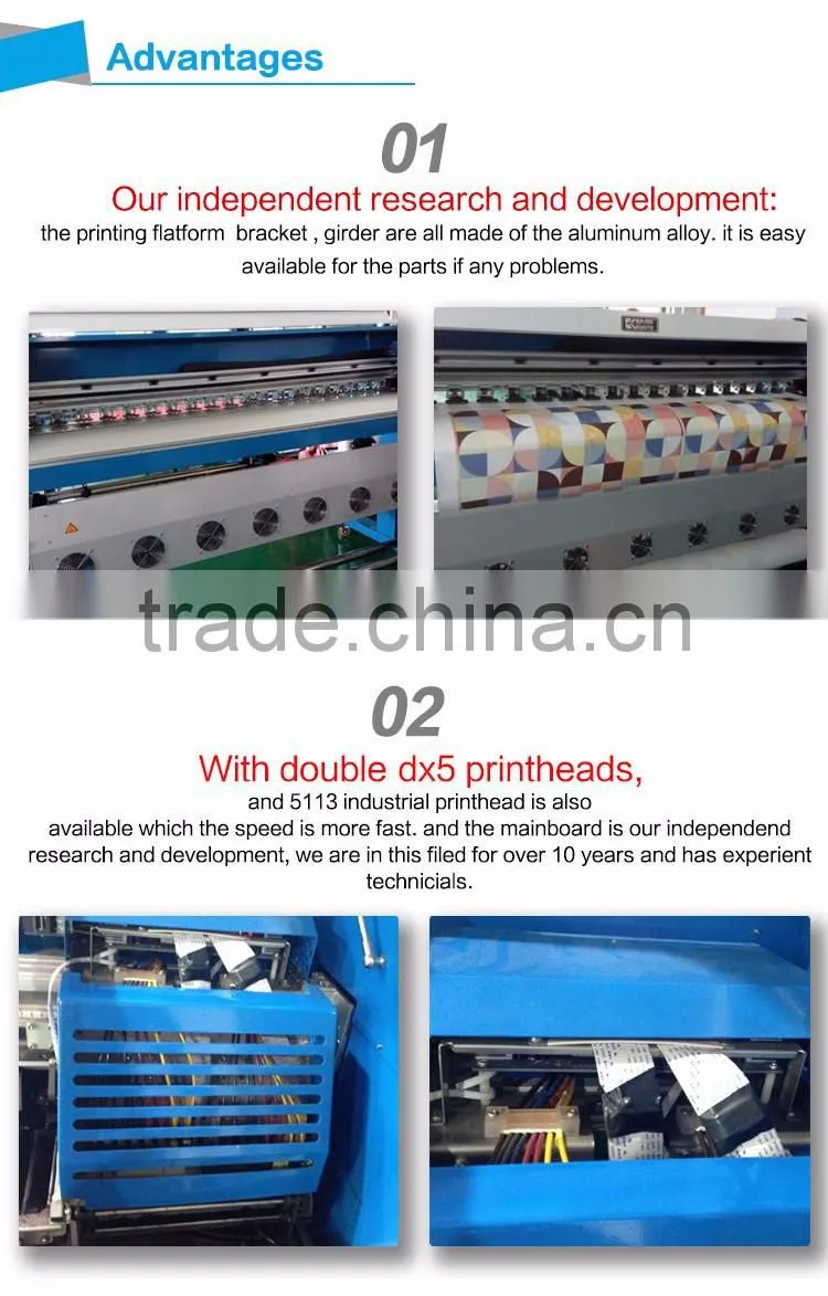 High performance wide format roll to roll dx5 eco solvent ink digital inkjet sublimation printer on sale