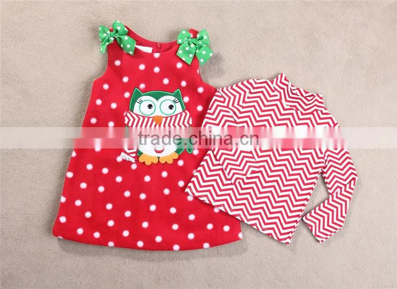 Christmas boutique hot sale penguin applique girl gift outfit