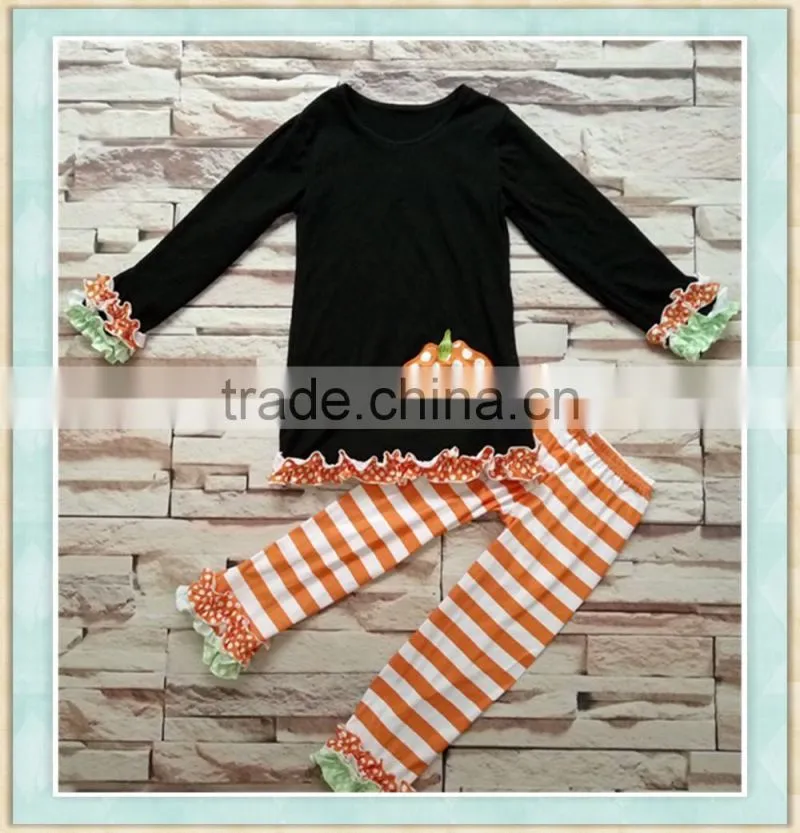Factory price sales wholesale new design girls a Halloween boutique Cartoon demons outfits baby clothes