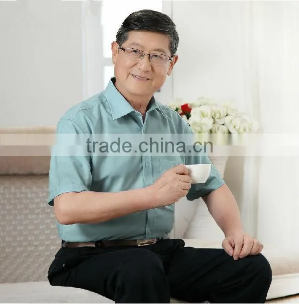 Shirt manufacturer in China customise customs solid color long sleeve shirts for middle aged man & father