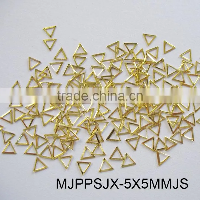 Triangle Hole Shape Studs For Nail Decoration 5x5mm Gold Studs For Nail