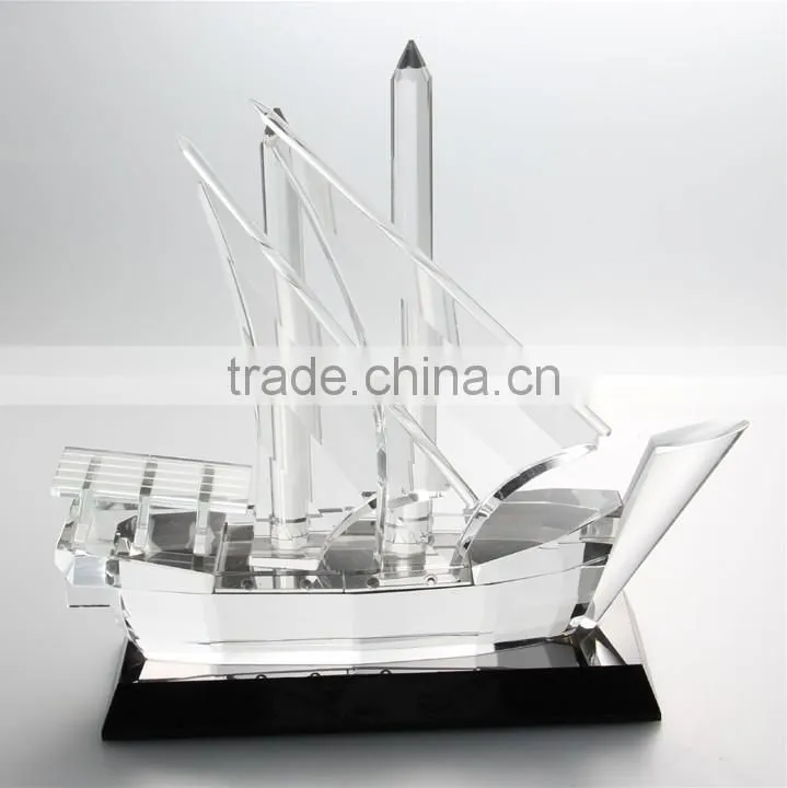 Noble Customized Made Crystal aircraft model for led base With Logo and Text Engraved Free