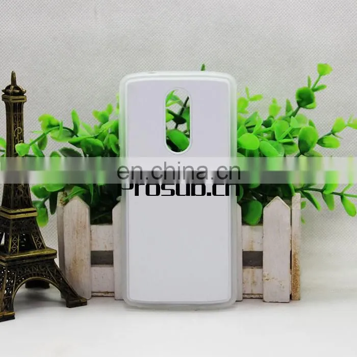 2d sublimation heat transfer PC +TPU silicon blank cell phone case with metal sheet for Prosub-ZTE Axon7 mini