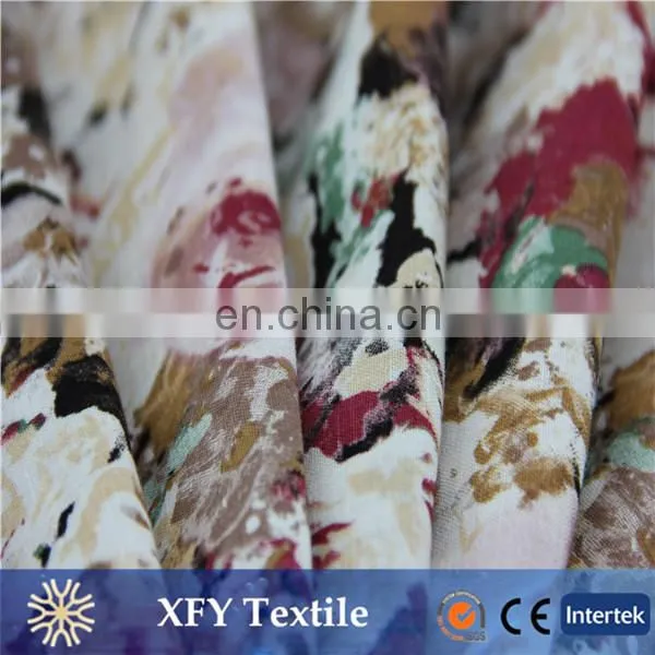 XFY intertexture print linen cotton fabric