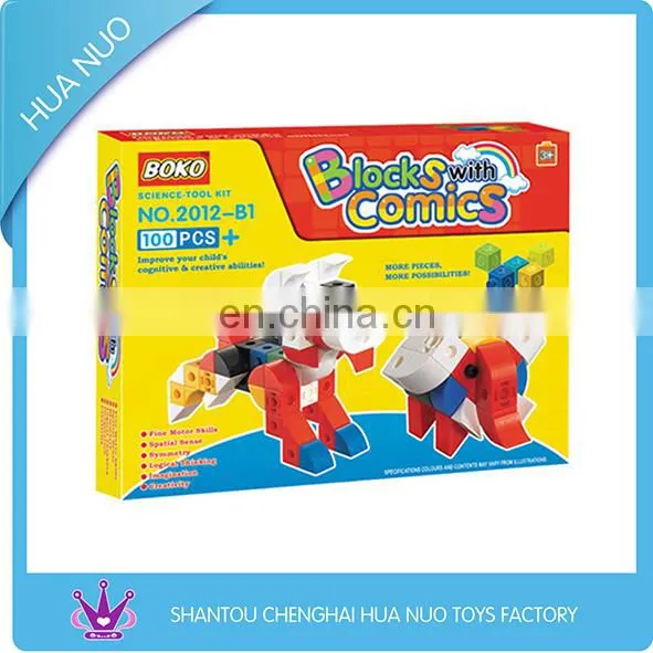100PCS children plastic educational building blocks