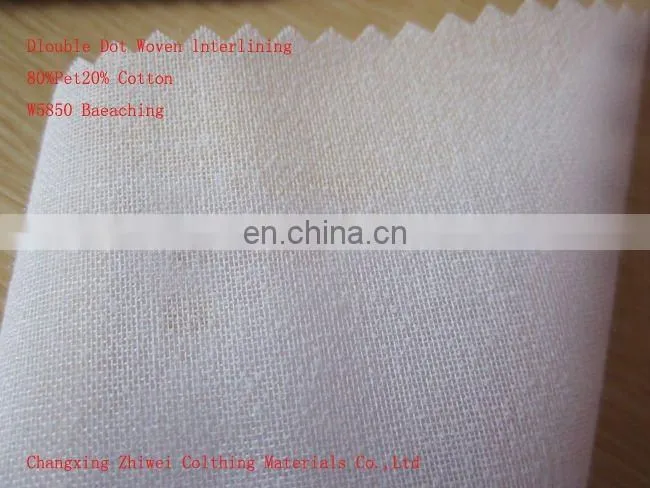 Woven Cotton Interlining white colored wholesale home textil