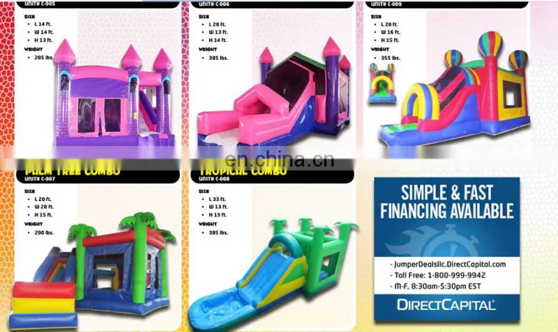 Interesting inflatable castle game inflatable clown combo for sale
