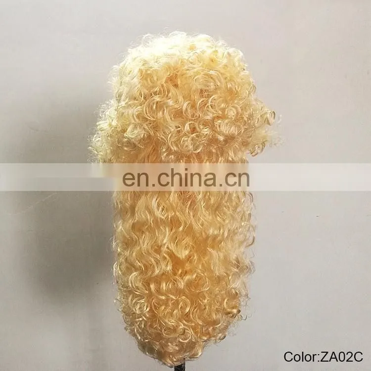 Carnival blond huge curly wigs P-W220