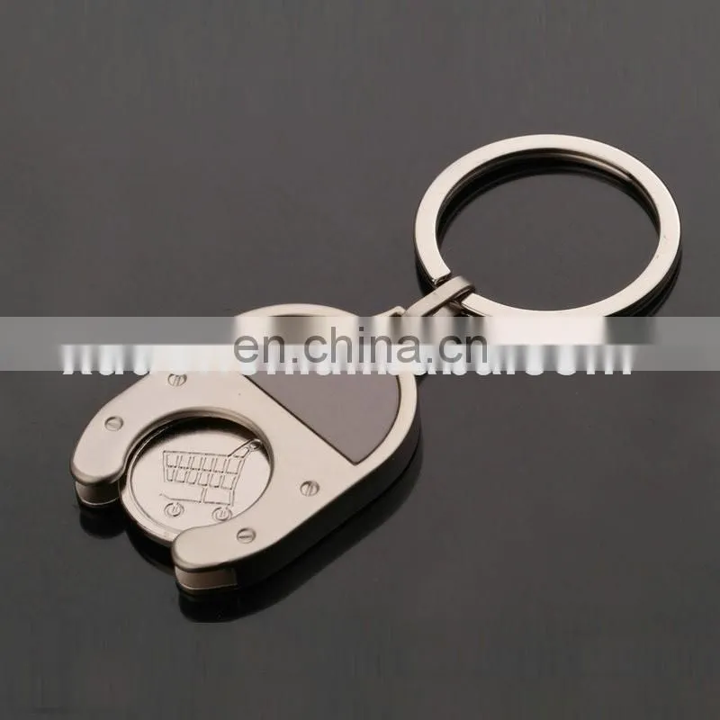Promotional Stainless Steel Shopping Cart Dog Keychain
