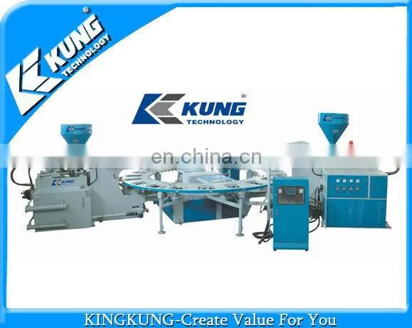 Double-color plastic shoes injection moulding machine plastic shoe making machine/ shoe making machine