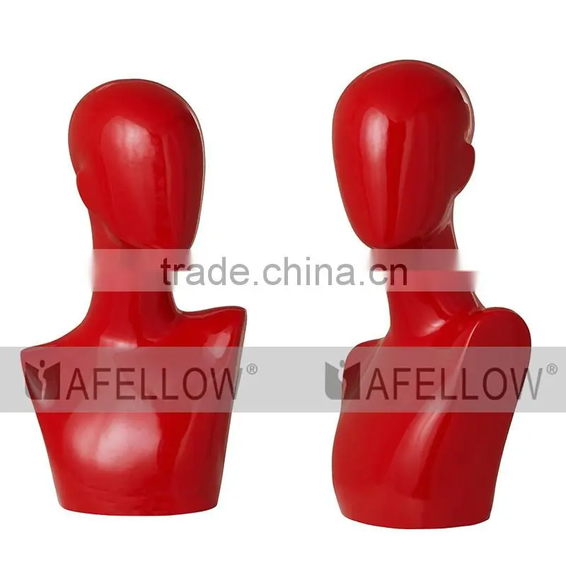 Plastic Head Mannequin White Blak Red Color can chosse cheap head H1086