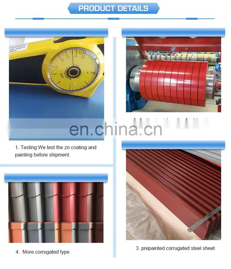 RAL White Prepainted Galvanized Z275 Metal Steel Roofing Sheets
