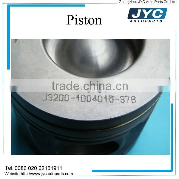 YC6105ZQC engine parts J3200-1004015 car engine kit piston size 43mm