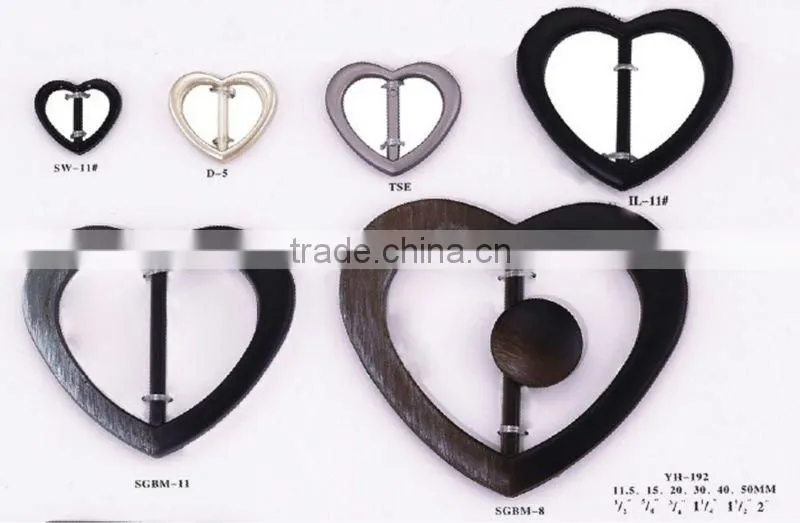 heart shape garment plastic belt buckle