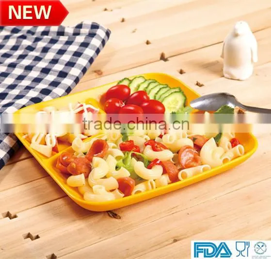 FDA Kitchen ware 3 divided 9"silicone dinner plate sushi plate
