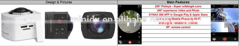 1920x1440P & 1080P FULL HD 220 Degree Fisheye Panorama Waterproof Action Camera with WIFI - V1 Pro