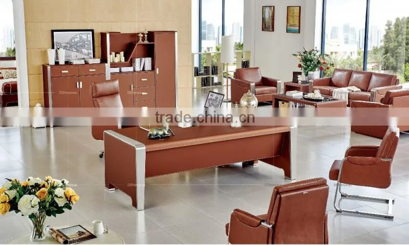 Italy modern design genuine stainless steel frame office sectional sofa(3+1+1)