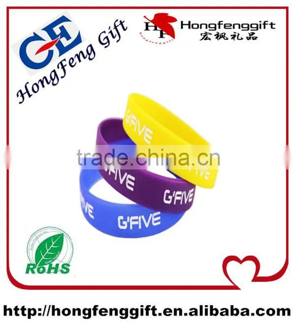 Custom Debossed Beautiful Full Color Silicone Wristbands