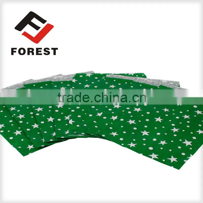 Custom christmas candy gift kraft food paper bag V bottom paper bag