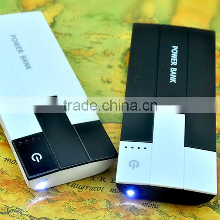 2015 Piano shape high quality 15000mah power bank with ledlighting