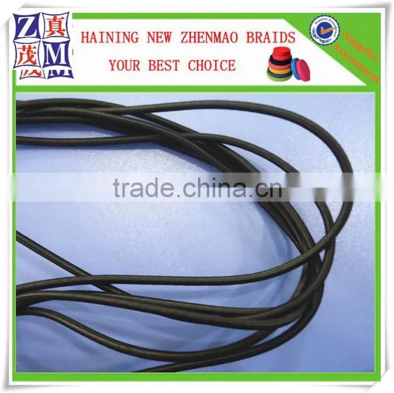 Wholesale high quality braided colored polyester round rubber cord