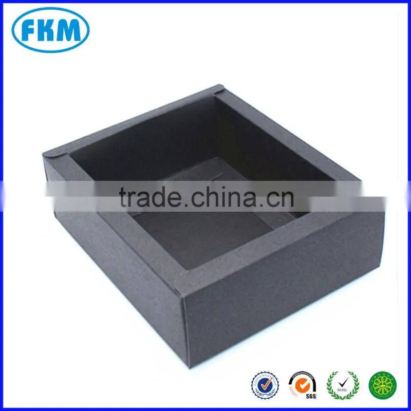 Custom black Kraft Paper Boxes Gift Craft Box Drawer Style Handmade Packaging Jewelry