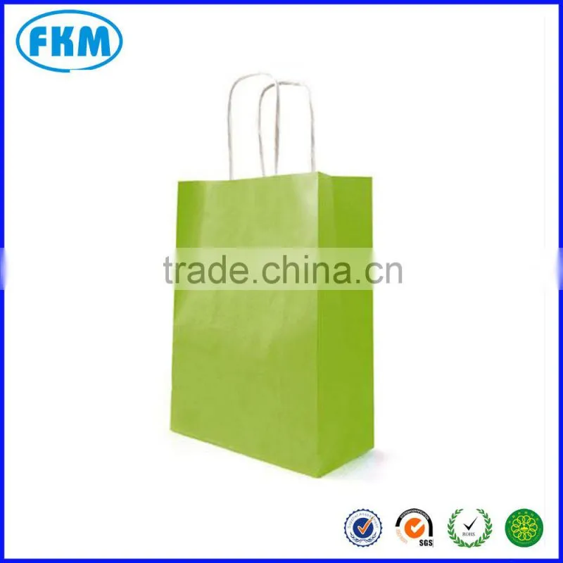High quality custom colorful Kraft paper bag with manufactuer