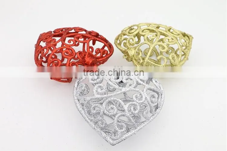 Heart Shape Metal Frame Christmas Tree Hanging Decoration
