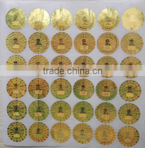 golden&laser stickers / custom anti-fake label