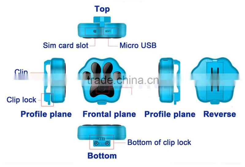 Global GPS Tracker Wifi Pet Dog Anti Lost Alarm Finder