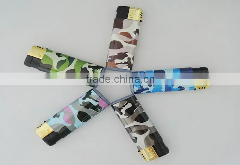 wrap picture refillable piezo lighter windproof design electronic lighters