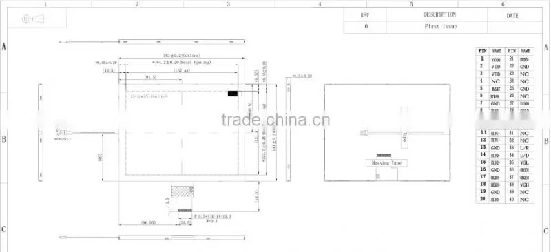 8" ips lcd with 700nits panel ,RGB interface tft lcd module
