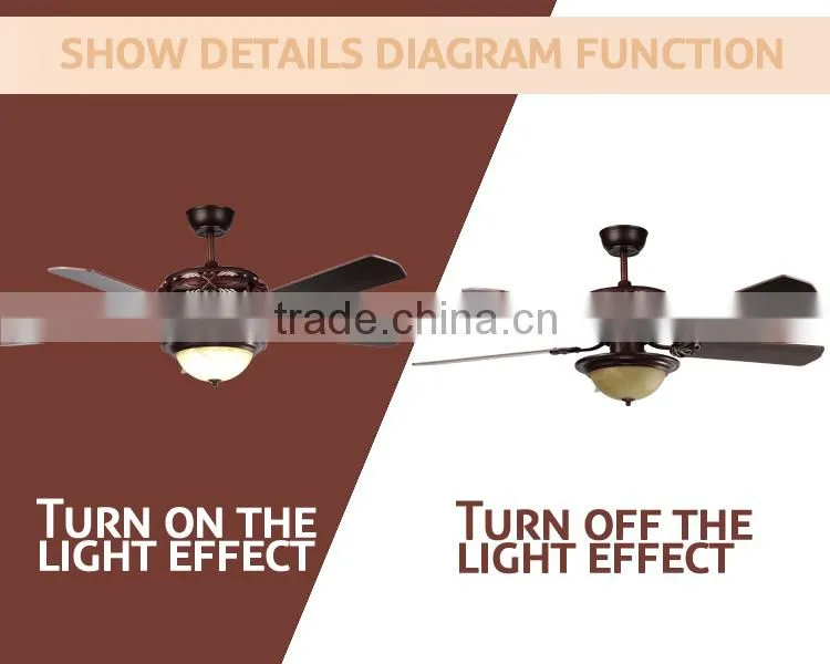 China Wholesale Air Cooling Home Ceiling Fan Light Hotsales in Southeast Asia 5205