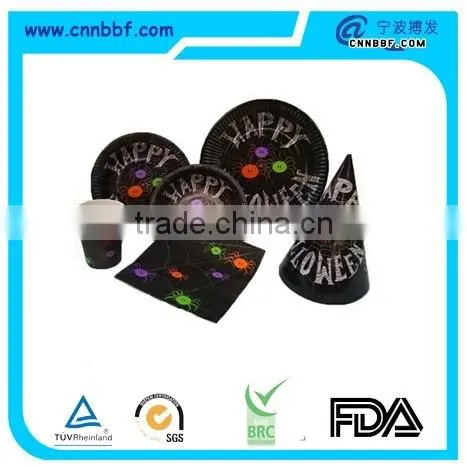 Halloween theme printing paper tableware set
