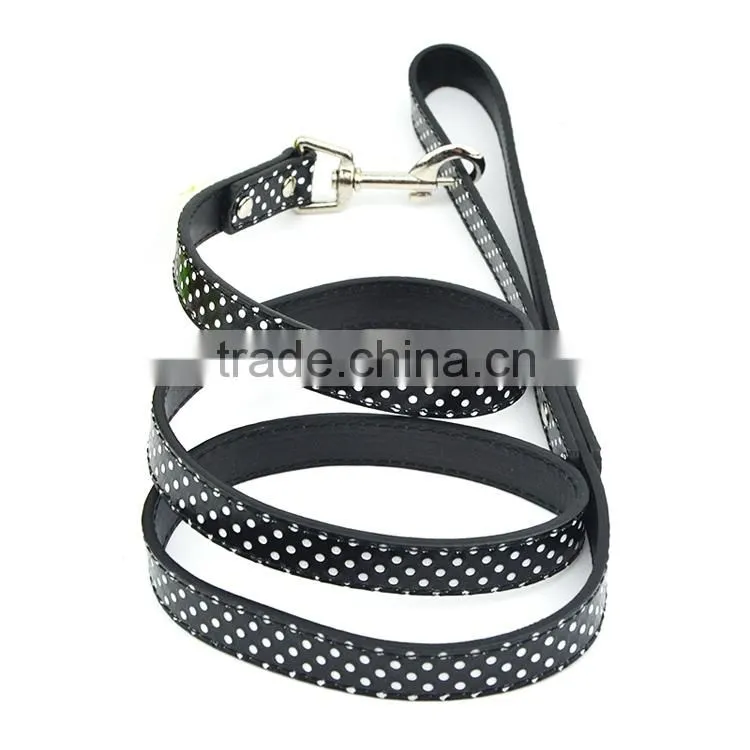 Chirstmas Gift Cute Polka Dot PU Leather Dog Leash