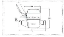 Horizontal type STS Keypad prepaid water meter