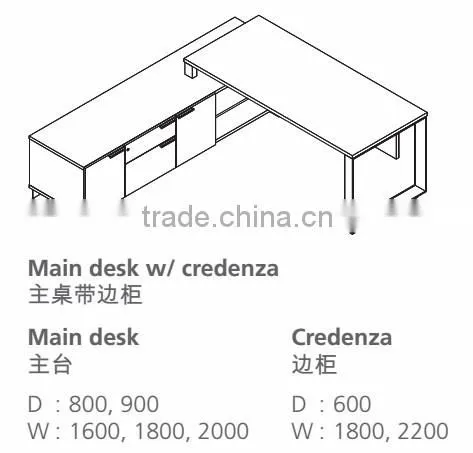 Office Table Executive CEO Desk Office Desk With Credenza