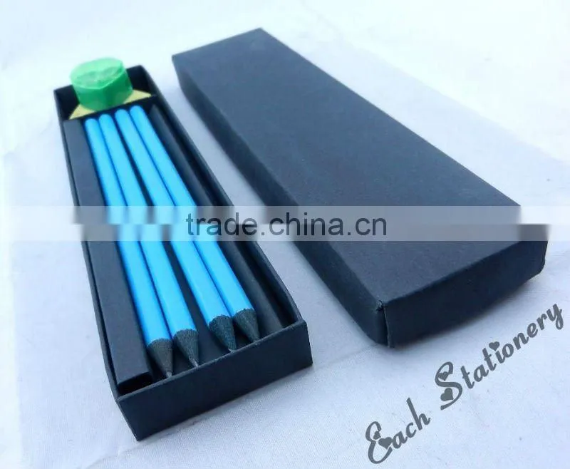 7' HB 4 Pcs jumbo pencil with sharpener in box