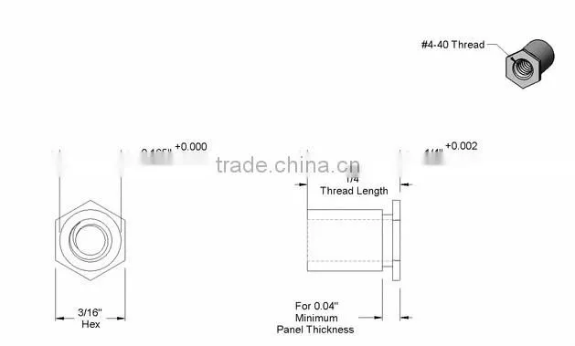 captive Female Threaded Round Standoffs