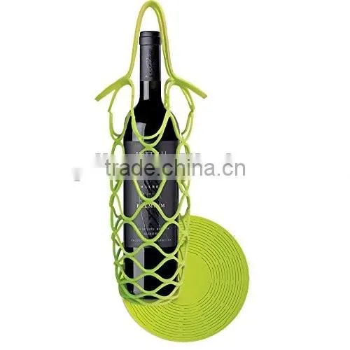 Custom FDA silicone wine mesh bag for bottle