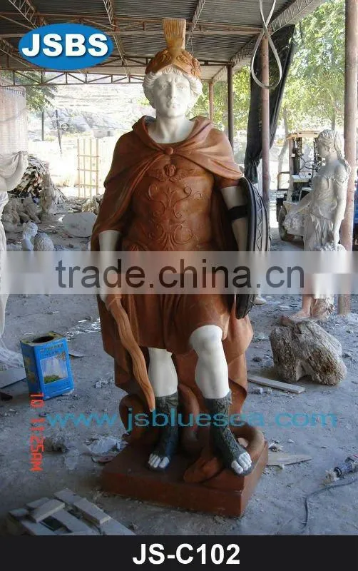 Carved white marble Jesus statue