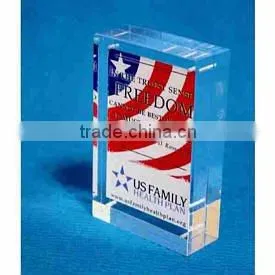 Acrylic logo block for store advertising