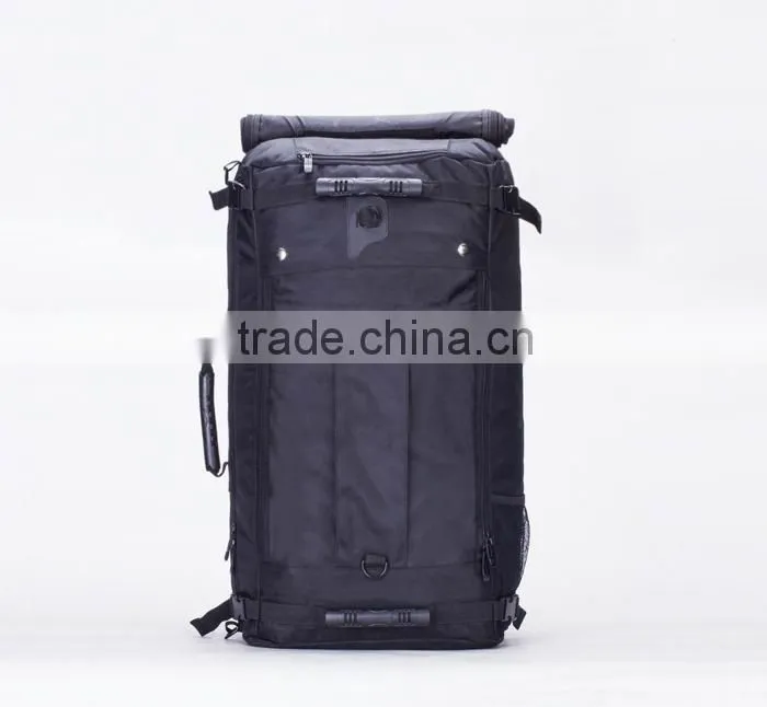 Multifunctional black hiking backpack with laptop compartment
