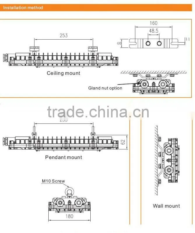 18w flame proof LED tunnel light with Osram led source